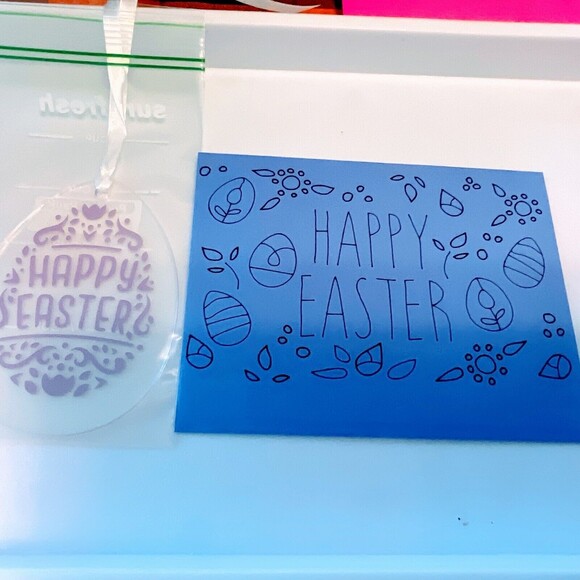 Charming Easter Egg Ornament – Rustic Spring Décor Lavender/Lilac - Picture 2 of 2